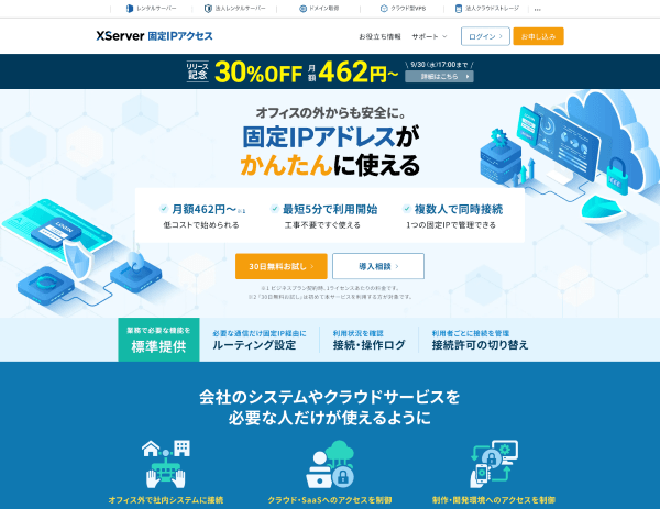 XServer 固定IPアクセスのキャプチャ